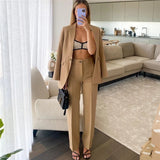 Goosudu High Waisted Casual White Trousers Women Brown Stright Pants Office Lady Korean Style Women Pantalones De Mujer