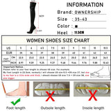 goosudu  Women Over The Knee Boots Female Zip Sexy Black Long Boots Woman Thin Heel Ladies Pointed Toe Party Boots Women's Autumn Shoes