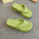 Women Slippers New Clip Toe Sandals Women Shoes Wedge Platform Slippers Fashion Dress High Heels Female Flip Flops Casual