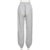 Aieru Drawstring Sweatpants Print Loose Casual Jogger Pants Women Fashion High Waist Comfort Athleisure Gym Running Harem Pant