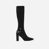 MOUSSE FIT Women Strap Decor Heeled High Boots