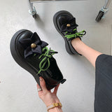 Womens Flowers Round Toe Gothic Punk Platform Wedge Heel Pumps Shoes Creepers Japanese Harajuku Dark