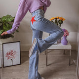 Goosudu  Vintage High Waist Jeans Woman Casual Elegant Long Trousers Ladies High Street Autumn Fashion Denim Pants Capris