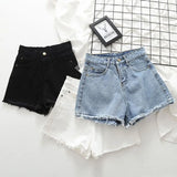 S-5XL Women Denim Shorts Summer Solid Color Casual Short Pants Hotgirls Beach Style Jean Pants Female