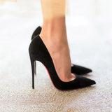 goosudu Sexy Women Pumps Spring/Autumn High heels Pointed Toe black Wedding Shoes Sexy High Heel shoes for Women Pumps