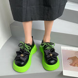 Womens Flowers Round Toe Gothic Punk Platform Wedge Heel Pumps Shoes Creepers Japanese Harajuku Dark