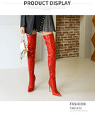 goosudu Sexy Over The Knee Boots Women High Heels Shoes Soft Leather Autumn Winter Knight Boots Oversized