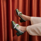 Shoes for Women Heels Slip-On Ladies Pumps Vintage High Heel Shoes Plus Size Zapatos De Mujer Tendencia  Chaussure Femme