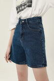 Women's Short  Summer High Waist Jeans Baggy Straight Five Points Trousers Streetwear Vintage Mom Denim Wide Leg Short Pants