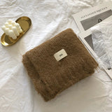 Fashion Pure Color Winter Warm Kniited Scarf for Women Korean Style  Neckercheif Girls Skinny Cashmere Scarfs For Women