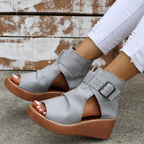 goosudu Women Wedges Sandals High Heels Summer Platform Shoes