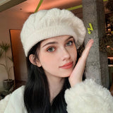 Fashion Winter Women Beret Warm Knitted Baggy Beanie Hat Pretty Comfortable Plain Caps Multicolor Elasticity Cap