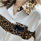 goosudu Spring Summer Autumn Office Lady Blouses Femme Long Sleeve Leopard Print Blusas y camisas Shirts For Women Elegant Tops