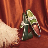 Shoes for Women Heels Slip-On Ladies Pumps Vintage High Heel Shoes Plus Size Zapatos De Mujer Tendencia  Chaussure Femme