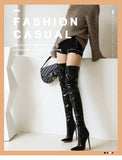 goosudu Sexy Over The Knee Boots Women High Heels Shoes Soft Leather Autumn Winter Knight Boots Oversized