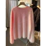 Striped Sweater Women Pullover O-neck Knitted Autumn Winter Loose Soft Sweaters Female Elegant All-match Casual Jumper