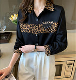 goosudu Spring Summer Autumn Office Lady Blouses Femme Long Sleeve Leopard Print Blusas y camisas Shirts For Women Elegant Tops