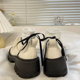 White Mary Jane Shoes Platform Elegant Vintage High Heels Lolita Shoes Lace Round Toe Comfortable Korean Fashion Casual