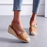 Summer Women High Wedge Heels Espadrille Soled Sandals Slippers Shoes Female Bowknot Gladiator Slingback Sandals Slippers Shoes