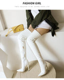 goosudu Sexy Over The Knee Boots Women High Heels Shoes Soft Leather Autumn Winter Knight Boots Oversized