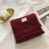 Fashion Pure Color Winter Warm Kniited Scarf for Women Korean Style  Neckercheif Girls Skinny Cashmere Scarfs For Women