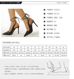 goosudu  Genuien Leather Vintage Pointed Toe Women Shoes Pumps Spring Summer Party Dancing Slingback Heel Sandals Sadalias Femininas