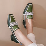 Shoes for Women Heels Slip-On Ladies Pumps Vintage High Heel Shoes Plus Size Zapatos De Mujer Tendencia  Chaussure Femme