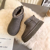 Women Australia Boots Designer Ultra Mini Platform Boot Chestnut Slippers Winter Warm Fur Cow Leather Wool Suede Snow Boots