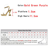 Ladies Elegant Purple Strange High Heels Waterproof Platform Sandals For Women Design Summer Party Dress Chunky Shoes