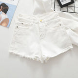 S-5XL Women Denim Shorts Summer Solid Color Casual Short Pants Hotgirls Beach Style Jean Pants Female