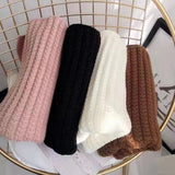 Winter Warm Knitted Scarves  Long Size Thickened Women Scarf Korean Casual Outdoors Thermal Men's Black Scarf Christmas Gifts