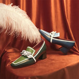 Shoes for Women Heels Slip-On Ladies Pumps Vintage High Heel Shoes Plus Size Zapatos De Mujer Tendencia  Chaussure Femme