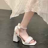 goosudu Platform Mary Janes Women Lolita Shoes High Heels Party Shoes  Summer Sandals New Brand Chunky Pearl Pumps Ladies Zapatos