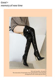 goosudu Sexy Over The Knee Boots Women High Heels Shoes Soft Leather Autumn Winter Knight Boots Oversized