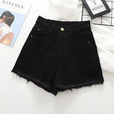 S-5XL Women Denim Shorts Summer Solid Color Casual Short Pants Hotgirls Beach Style Jean Pants Female