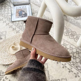 Women Australia Boots Designer Ultra Mini Platform Boot Chestnut Slippers Winter Warm Fur Cow Leather Wool Suede Snow Boots