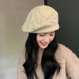 Fashion Winter Women Beret Warm Knitted Baggy Beanie Hat Pretty Comfortable Plain Caps Multicolor Elasticity Cap