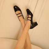 Basic Design Women Pumps With Buckle Mary Janes High Heels Spring Fall Simple Shoes Summer Sandals Heeled Daily Shoes