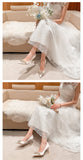 goosudu Spring New White Women Bridal Wedding Shoes Faux Silk Satin Rhinestone Crystal Shallow Pumps Stiletto High Heel T