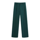 Goosudu High Waisted Casual White Trousers Women Brown Stright Pants Office Lady Korean Style Women Pantalones De Mujer