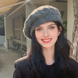 Fashion Winter Women Beret Warm Knitted Baggy Beanie Hat Pretty Comfortable Plain Caps Multicolor Elasticity Cap