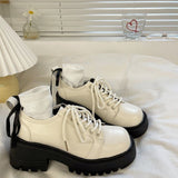 White Mary Jane Shoes Platform Elegant Vintage High Heels Lolita Shoes Lace Round Toe Comfortable Korean Fashion Casual