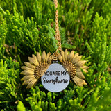 Goosudu Sunflower Open Locket Statement Necklace with gift box