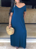 Goosudu Slouchy Solid Maxi Dress