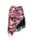 Goosudu Camouflage Cool Irregular Skirt