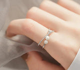 Goosudu "No Ending" Sterling Silver Pearl Ring