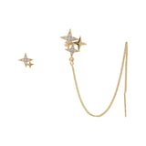 Goosudu [Starlight]2pcs set threader stud earring