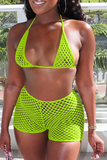 Goosudu Sexy Solid Mesh Swimwears