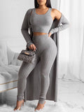 Goosudu Ribbed Cardigan & Pants Set