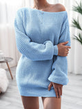 Goosudu Boat-Neck Knit Dress